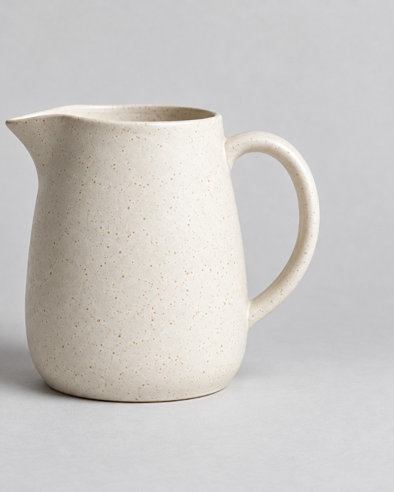 Pitcher photograph cropped to fill a portrait canvas, with the focal point toward the handle